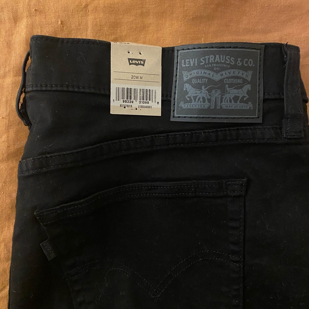 724 HIGH RISE SLIM STRAIGHT FIT WOMEN'S JEANS (PLUS SIZE) NWT Soft Black 20W - Picture 6 of 7